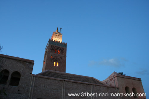 Photos of Koutoubia Mosque and Minaret Tower Monument in Marrakech